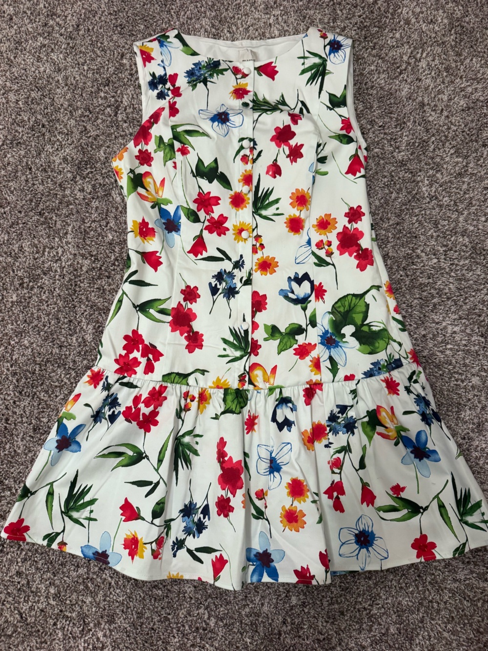 Women’s Maeve White Floral A-Line Mini dress